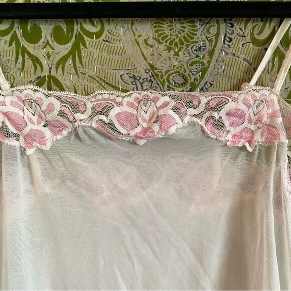 Vintage Y2K Rampage Fairy Blush and Cream Sheer Camisole Size Large - Picture 3 of 13